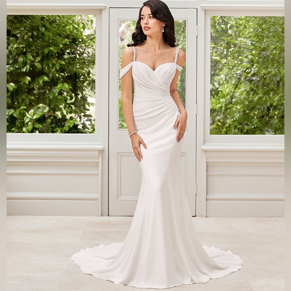 Sophia Tolli Y21976 Ines Beaded Straps Bridal Dress w/ bustle - Picture 4 of 16